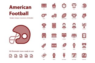 American Football Chromatic: Graphics and Icons for Creative Sellers