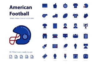 American Football Filled: Perfect Icons for Content Creators