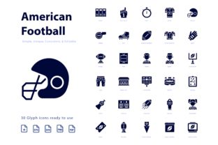 American Football Glyph: A Versatile Graphics Icon
