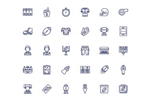 American Football Line: A Perfect Icons Set for Modern Graphics