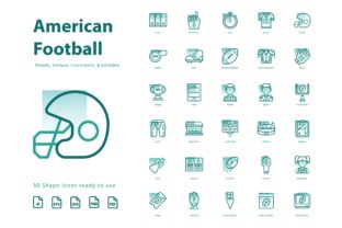 American Football Shape: A Versatile Graphic Icon Set