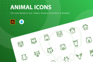 Animal Cartoon Head: A Versatile Icon Graphics Set