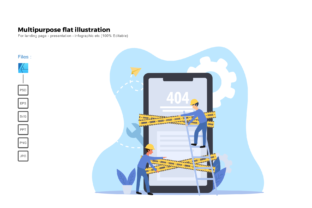 Flat Illustration 404 Page: A Modern Graphics Gem for Local Brands