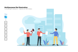 Flat Illustration Ads Campaign: A Versatile Graphics Tool