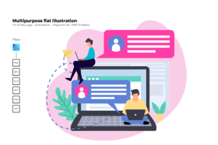 Flat Illustration Business Chatting: A Versatile Graphics Asset