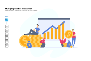 Flat Illustration Business Investment: A Versatile Graphics Tool