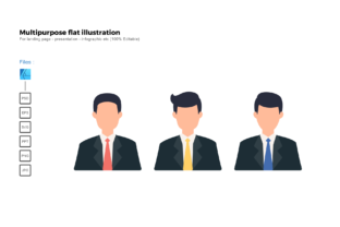 Flat Illustration Business Man: A Versatile Design for Embroidery