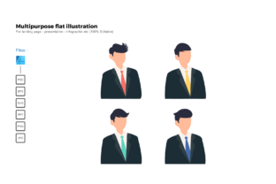 Flat Illustration Business Man Suite: A Versatile Graphics Asset