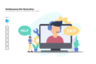 Flat Illustration Customer Support Review