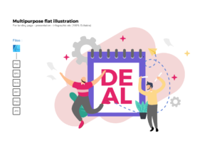 Flat Illustration Deal: A Versatile Graphics Asset