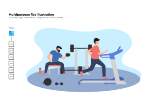 Flat Illustration Fitness: A Versatile Graphics Asset