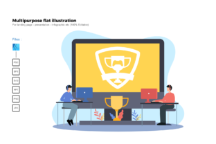 Flat Illustration Game Online: A Versatile Graphics Asset