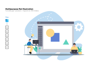 Flat Illustration Graphic Designer: A Modern Design Asset