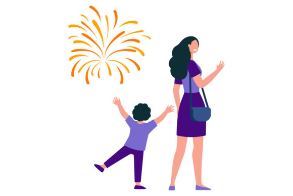 Flat Illustration New Year-04: A Versatile Graphics Asset