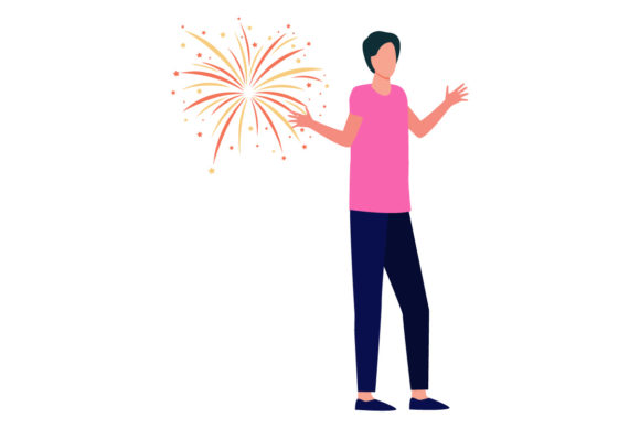 Flat Illustration New Year-06: A Versatile Graphics Asset
