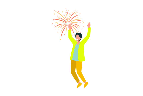 Flat Illustration New Year-09: A Versatile Graphics Asset