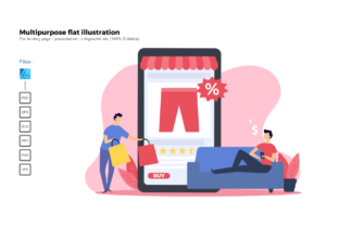 Flat Illustration Online Shop: A Versatile Graphics Asset