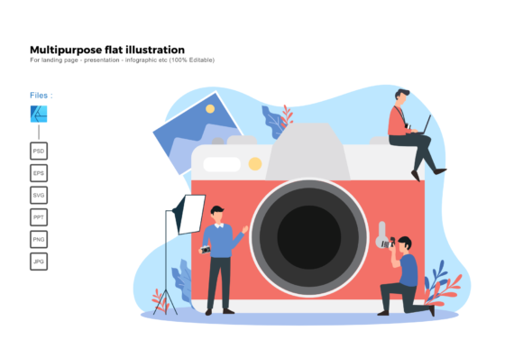 Flat Illustration Photographer: A Versatile Graphics Asset