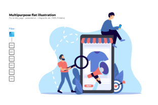 Flat Illustration Promotion: A Versatile Design for Embroidery