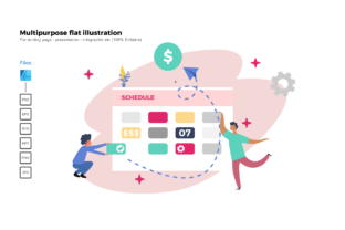 Flat Illustration Schedule Company: Perfect Graphics for Handmade Business