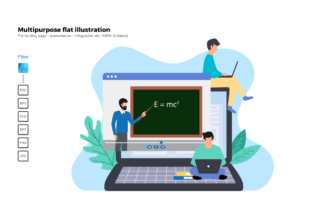 Flat Illustration Study from Home: A Perfect Fit for Local Branding