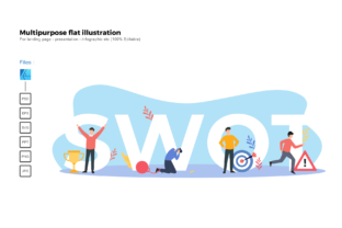 Flat Illustration Swot Analysis: A Versatile Graphics Tool