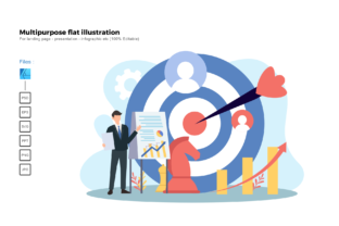 Flat Illustration Target Marketing: A Versatile Design