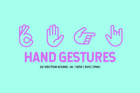Hand Gestures Icon Pack: Perfect for Modern Graphics