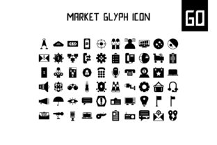 Market Glyph Icon: A Versatile Graphics Set for Local Brands