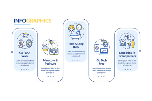 Me Time Ideas Vector Infographic for Graphics