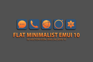 MINIMALIST FLAT EMUI 10: A Clean Icon Set for Designers