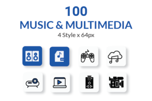 Music Multimedia: A Versatile Icon Set for Creative Brands