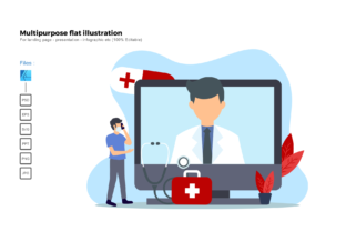 Review: Flat Illustration Medical Consultation