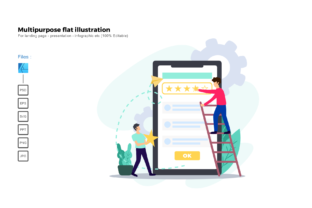 Review: Flat Illustration Rating Ui for Graphics and Templates