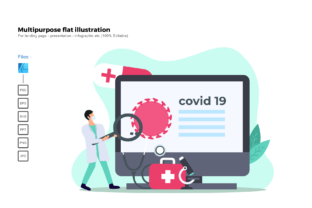 Review: Flat Illustration Virus Research