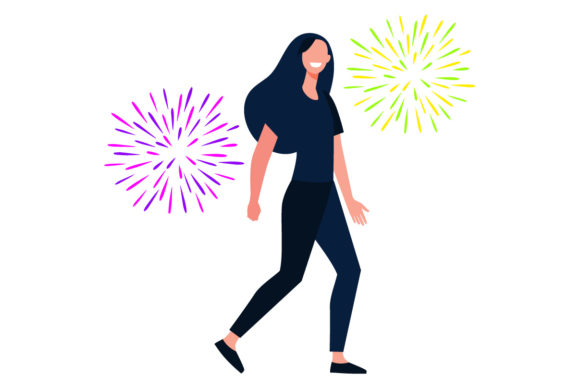 Reviewing Flat Illustration New Year-02 for Graphics and Illustrations