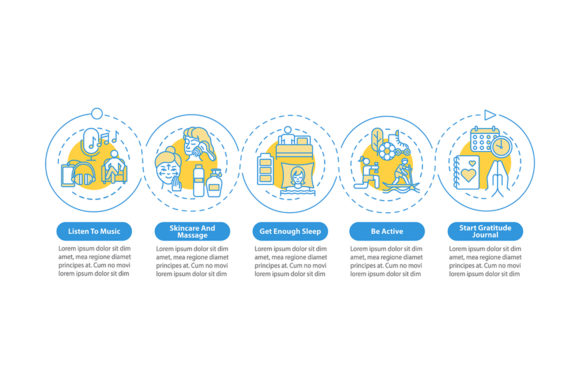 Self Care Practices Vector Infographic for Graphics