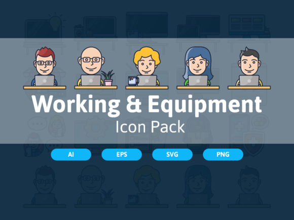 Working Equipment Icon Pack: A Versatile Graphics Solution